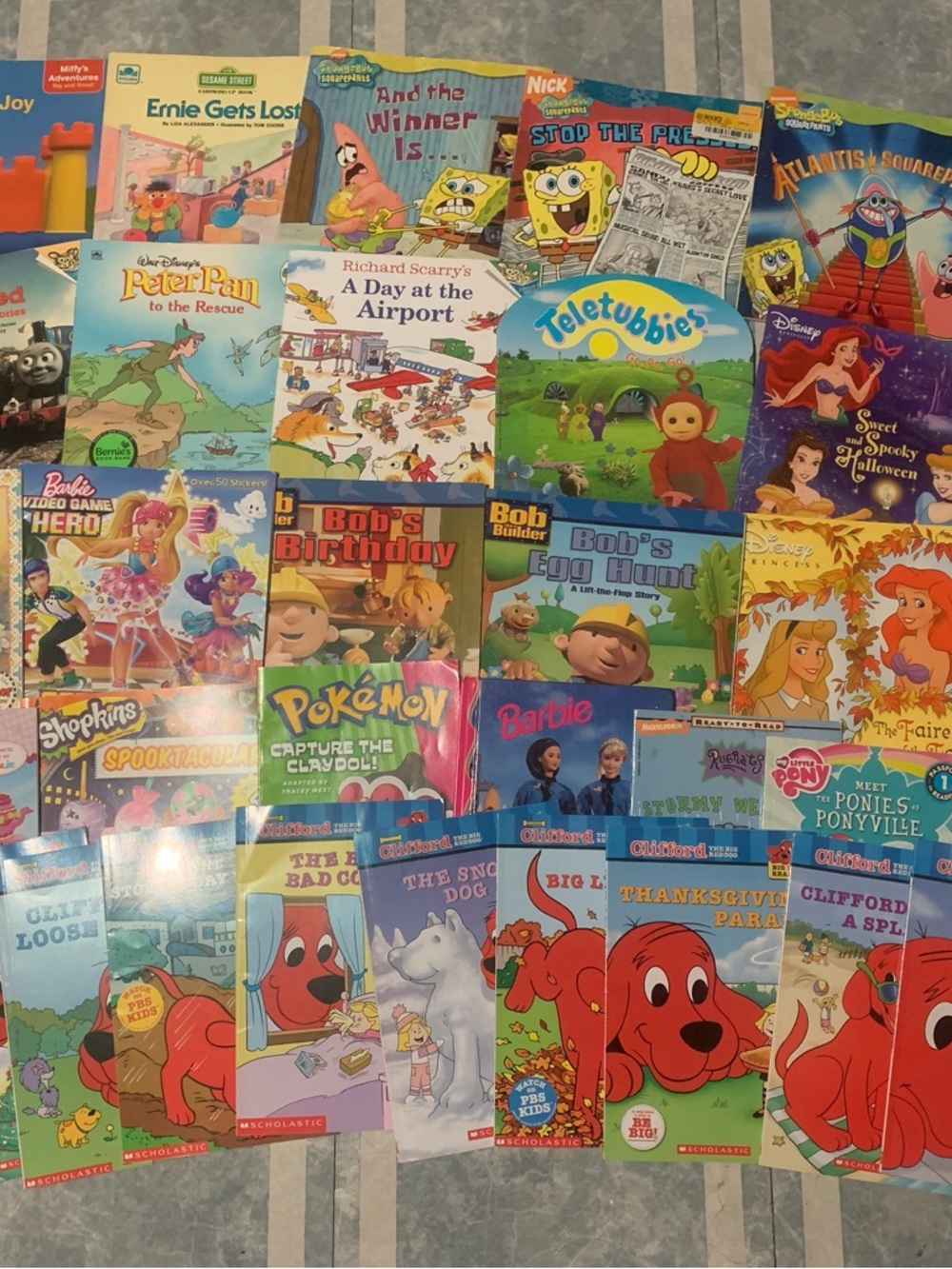 Bundle Of 34 Vintage/Modern Books Disney, Miffy, Clifford, Barbie, Arthur ETC